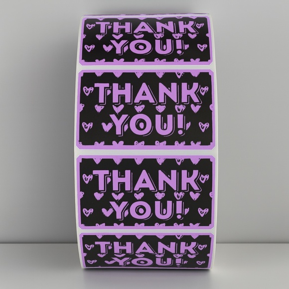Thank You Stickers with Hearts – Cute Packaging Labels for Small Business Orders - Picture 9 of 11